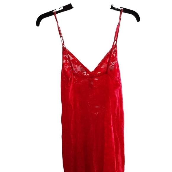 Victoria secret red lace nightie med and a red rhinestones garter belt M… - Picture 1 of 11